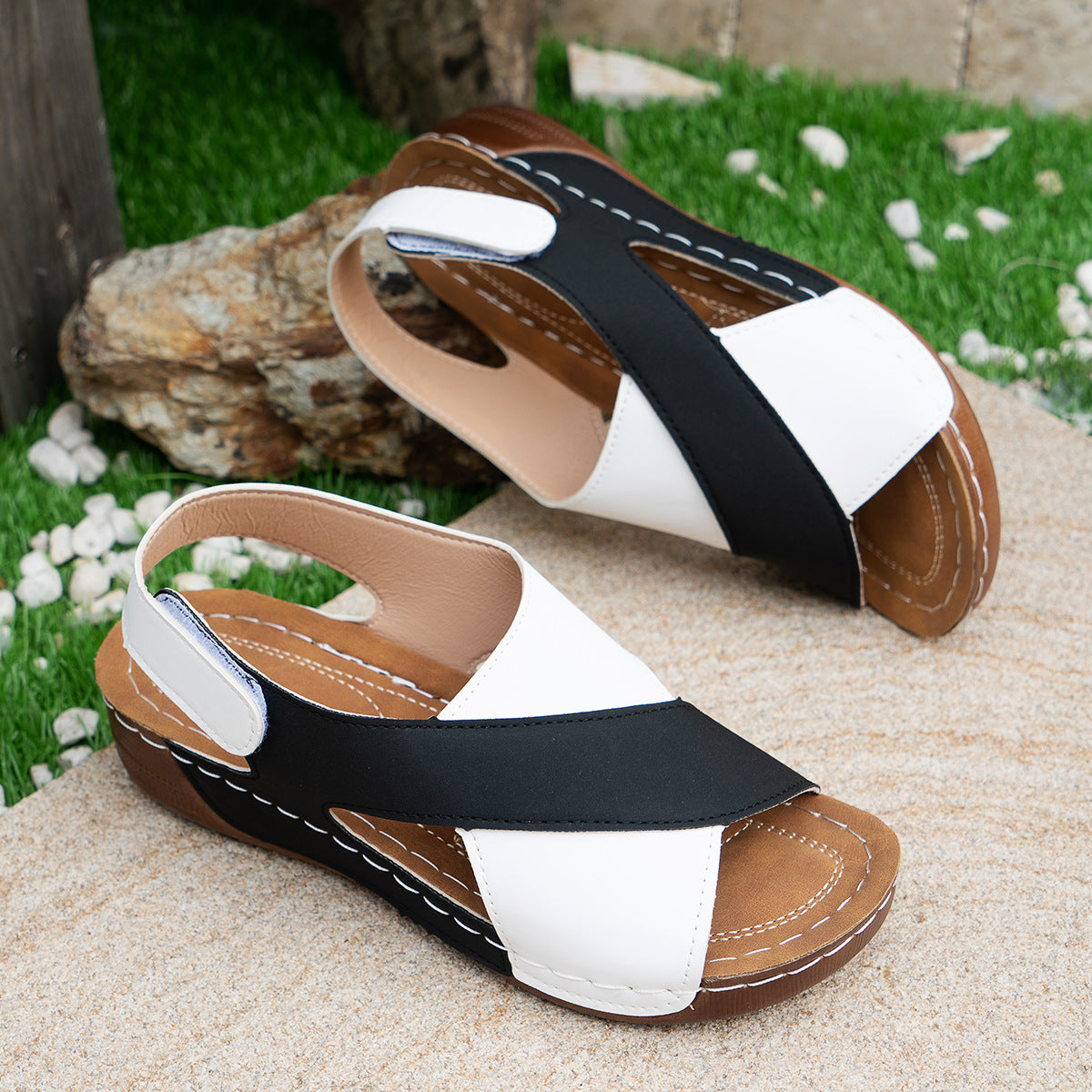 Sandales Orthopédiques Confort Croisé Femme –Décontracté