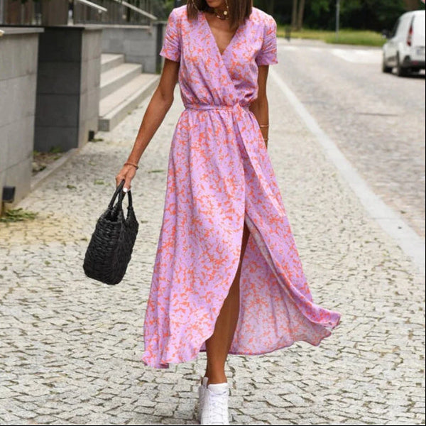 Robe de Plage Imprimé Fleuri - Léger & Fluide