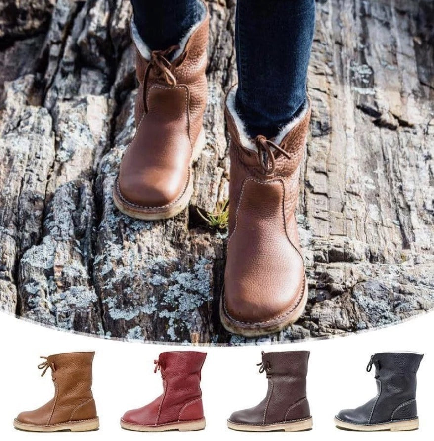 Terra Cuir – Bottes en cuir véritable doublées chaudement