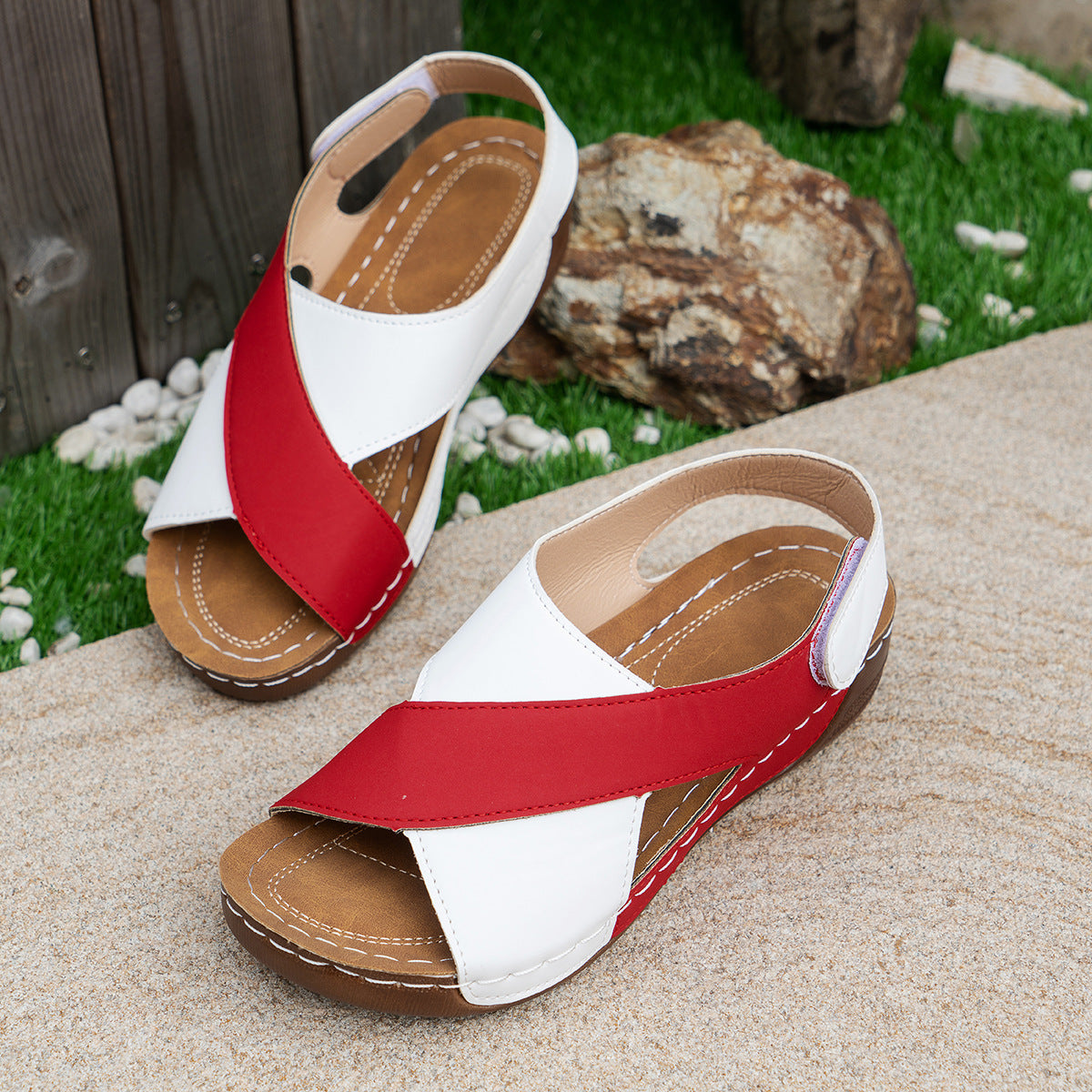 Sandales Orthopédiques Confort Croisé Femme –Décontracté