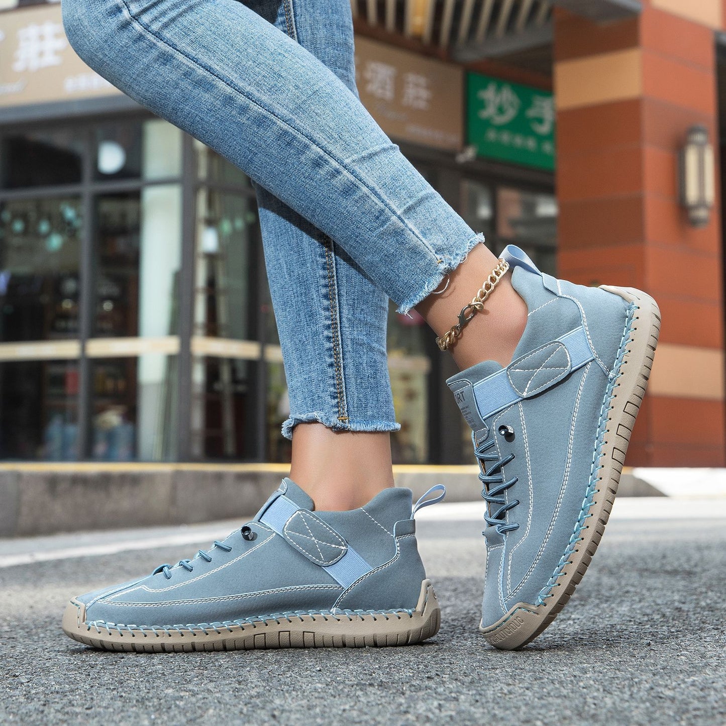 Bottines Décontractées en Cuir – Confort & Style