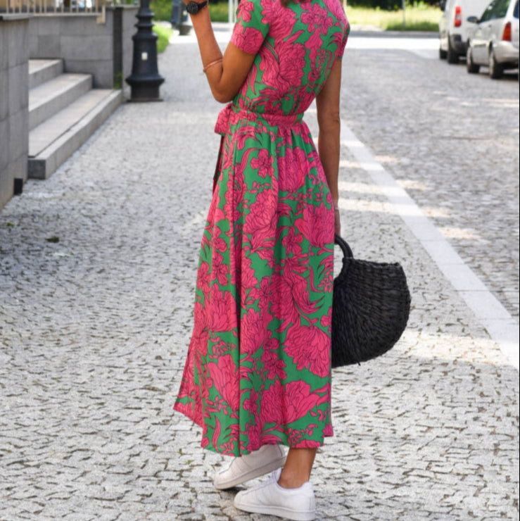 Robe de Plage Imprimé Fleuri - Léger & Fluide