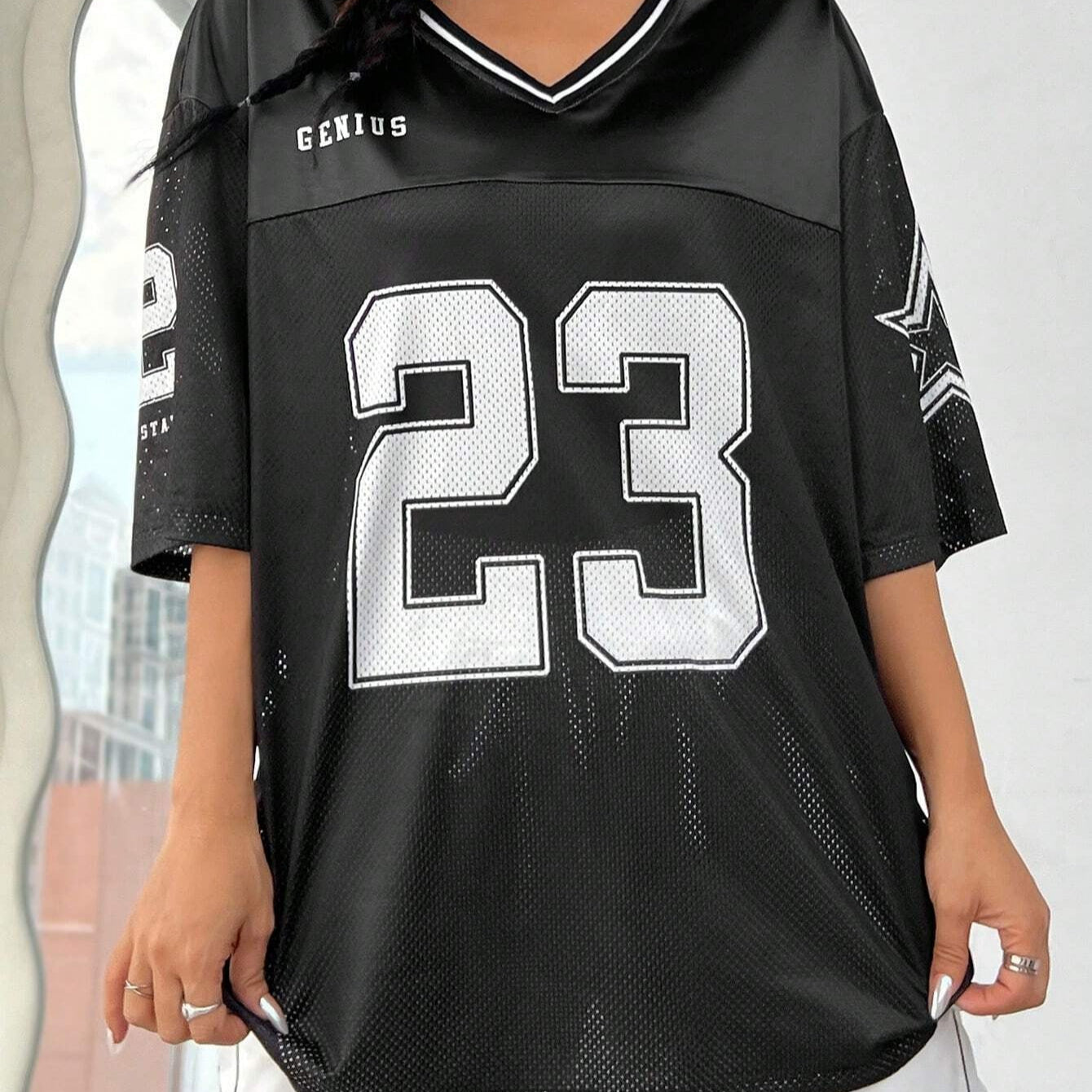 Maillot Oversize Numéro 23 Style Sport Streetwear