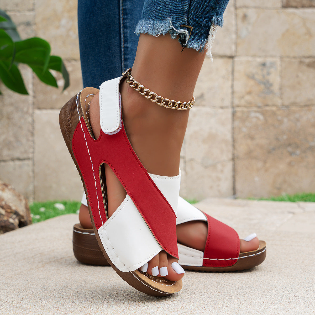 Sandales Orthopédiques Confort Croisé Femme –Décontracté