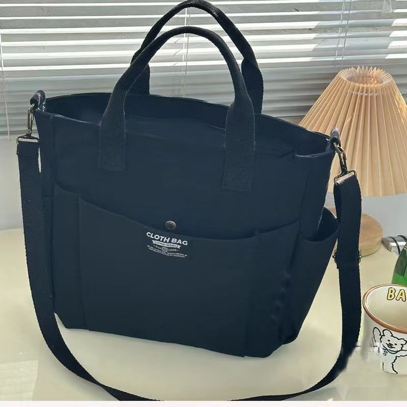 Sac fourre-tout en toile – Grand format avec poches extérieures