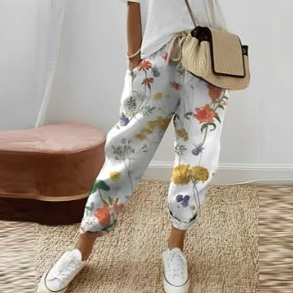 Pantalon confort lin et coton - Coupe fluide
