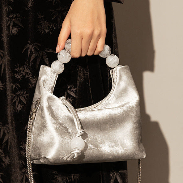 Sac à Main Élégant – Poignée Perles