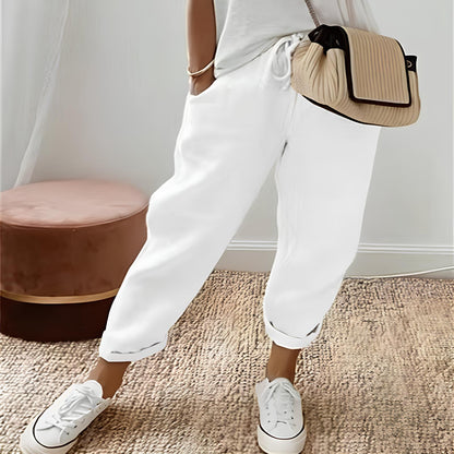 Pantalon confort lin et coton - Coupe fluide