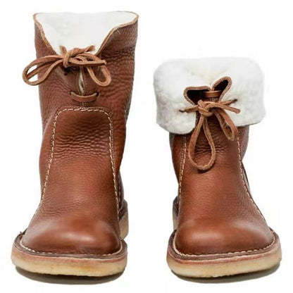 Terra Cuir – Bottes en cuir véritable doublées chaudement