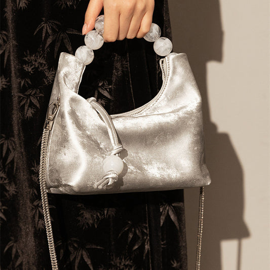 Sac à Main Élégant – Poignée Perles