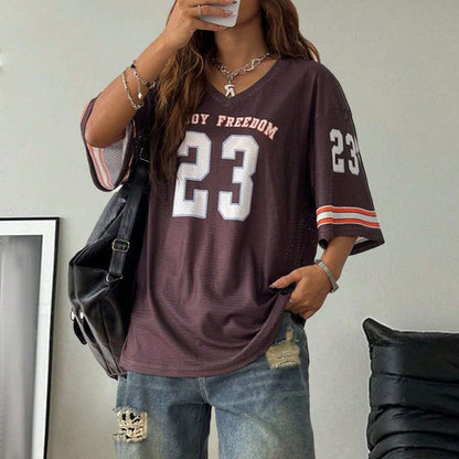 Maillot Oversize Numéro 23 Style Sport Streetwear