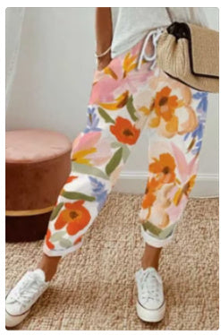 Pantalon confort lin et coton - Coupe fluide